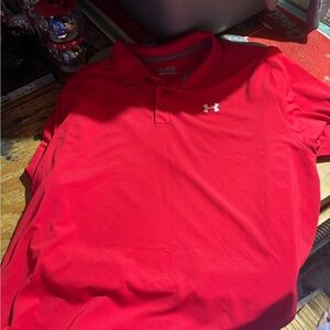 Under Armour Men's Vibrant Red Polo